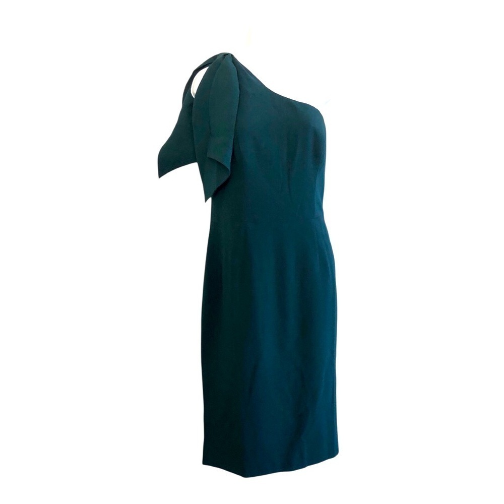 Dress the Population Tiffany Pine One-Shoulder Evening Midi Dress Size L